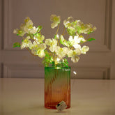 White and Golden Accents Cherry Blossom Vase
